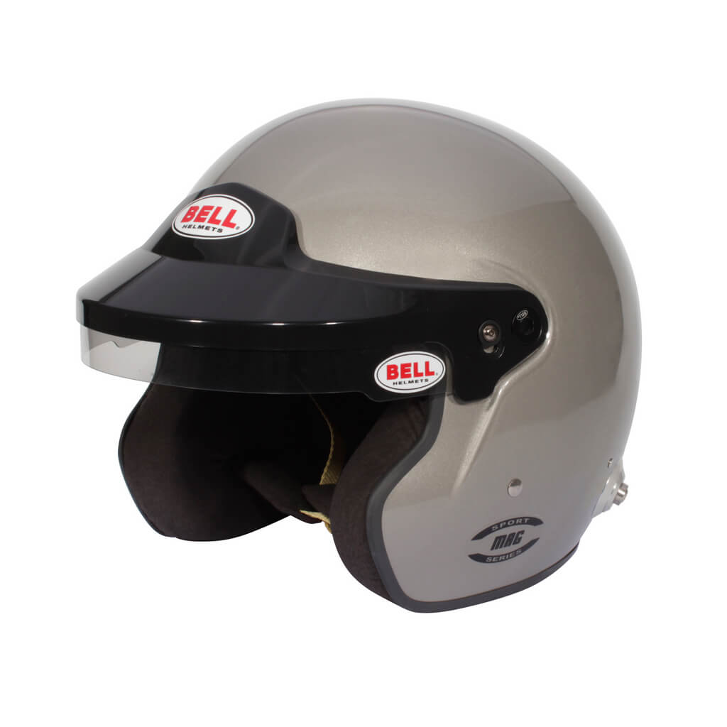 BELL 1435A82 Open-Face Helmet MAG HANS, Titanium Silver, FIA 8859-2024, Size M (58-59) Photo-0