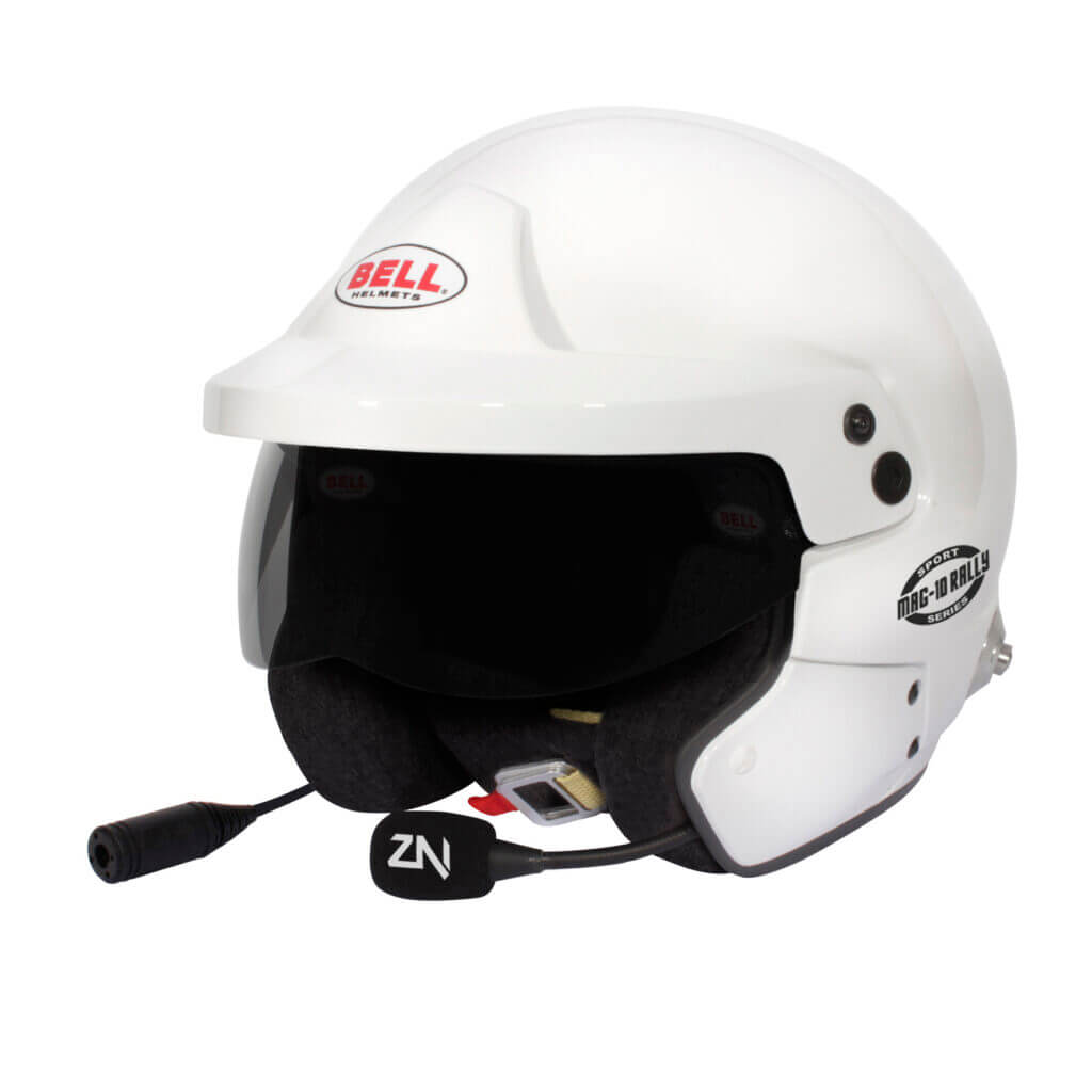 BELL 1443A22 Open-Face Helmet MAG-10 Rally Sport HANS, White, FIA 8859-2024, Size XS (55-56) Photo-0