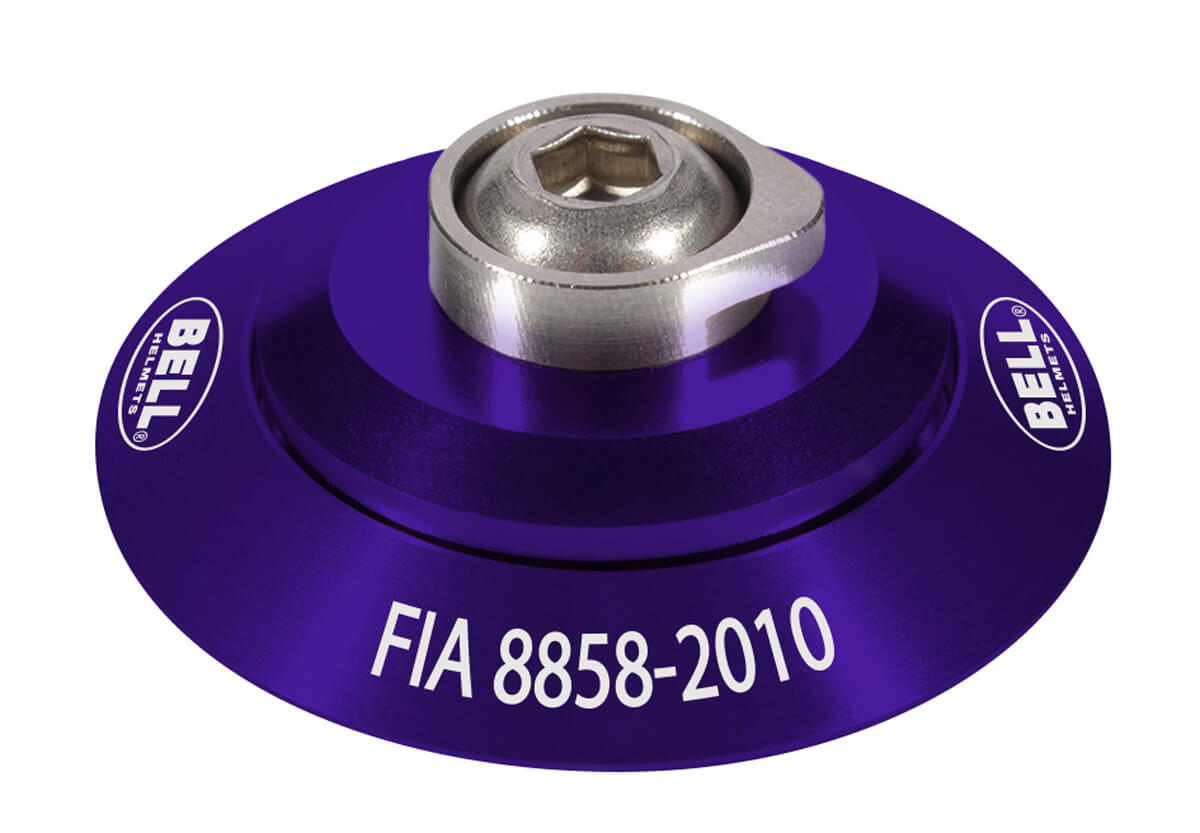 BELL 2100008 HANS clip set, FIA 8858-2010, purple Photo-0