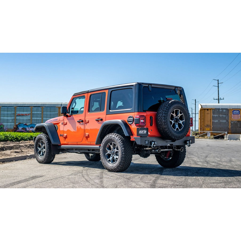 BORLA 11963 Exhaust System Axle-Back S-Type, 2.75", 2.5" (3.5" Tips) for JEEP Wrangler 2.0L (JL / JLU) 2018- Photo-1