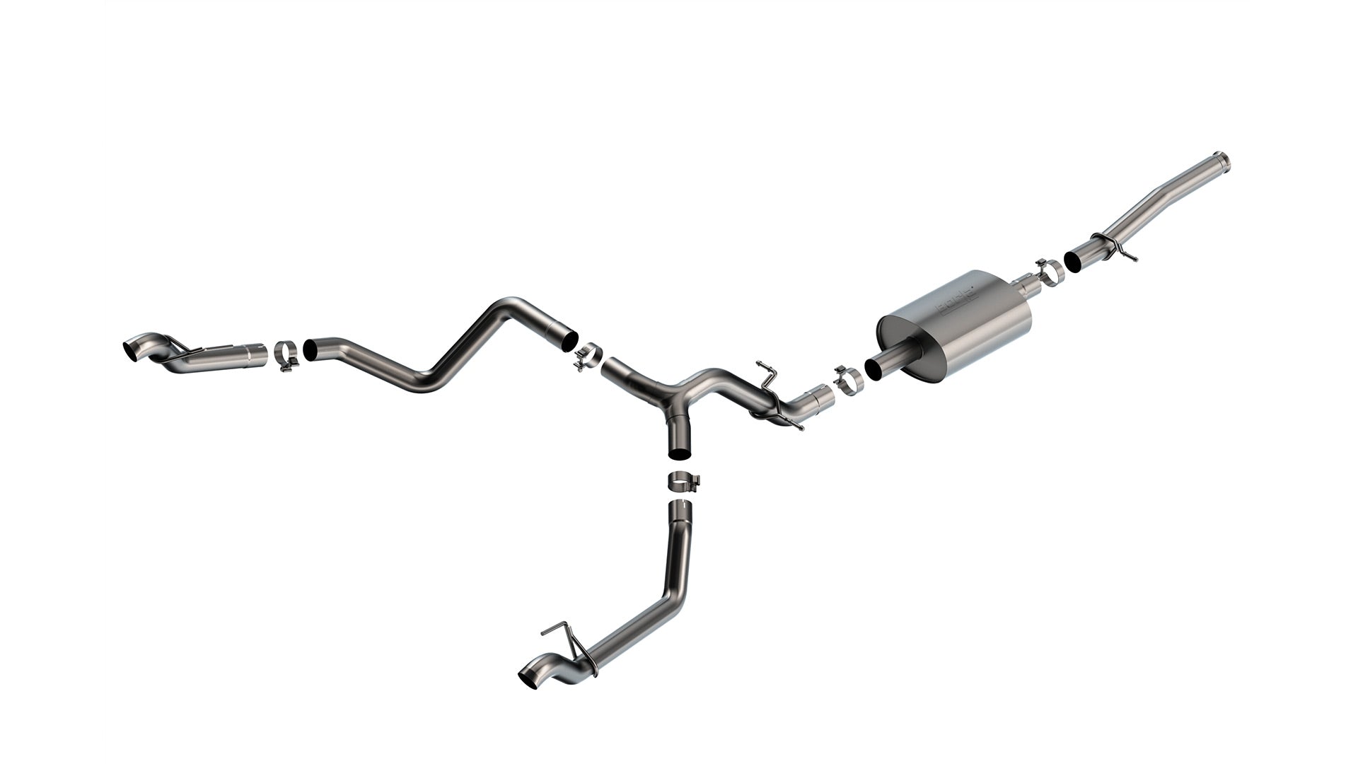 BORLA 140932 Exhaust System Cat-Back S-Type Brushed T-304 Stainless Steel for CHEVROLET Silverado 1500/ GMC Sierra 1500 2023 Photo-0