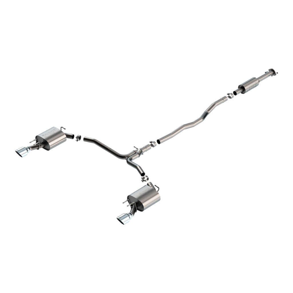 BORLA 140967 Cat-Back Exhaust 2.5", 2.25", S-Type (4.5" Bright Chrome Tips) for TOYOTA Camry TRD 3.5L 2020-2024 Photo-0