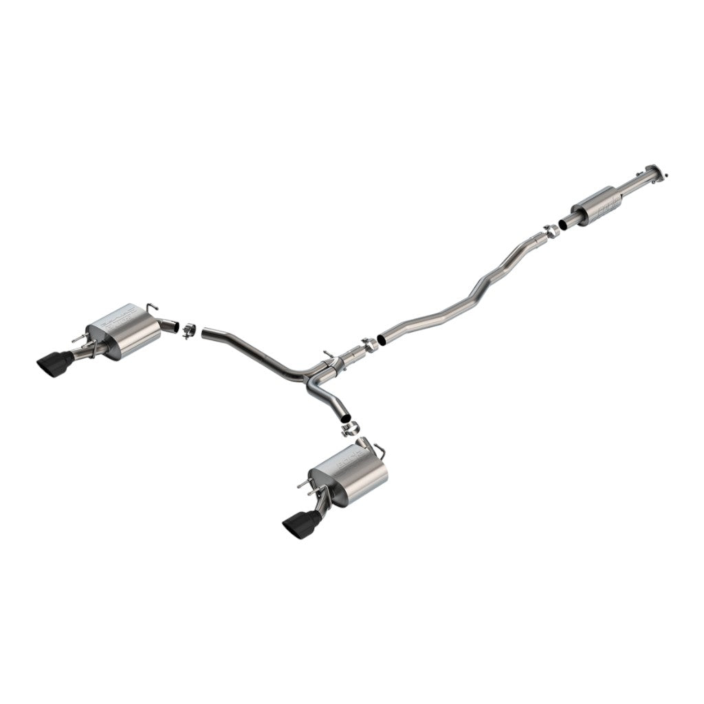 BORLA 140967BC Cat-Back Exhaust 2.5", 2.25", S-Type (4.5" Black Chrome Tips) for TOYOTA Camry TRD 3.5L 2020-2024 Photo-0