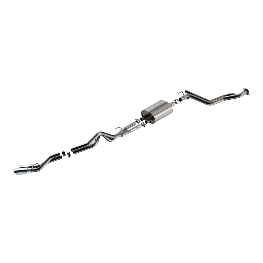 BORLA 141006 Cat-Back Exhaust 2.75", S-Type (4" Bright Chrome Tips) for TOYOTA Tacoma 2.4L 2024- Photo-0