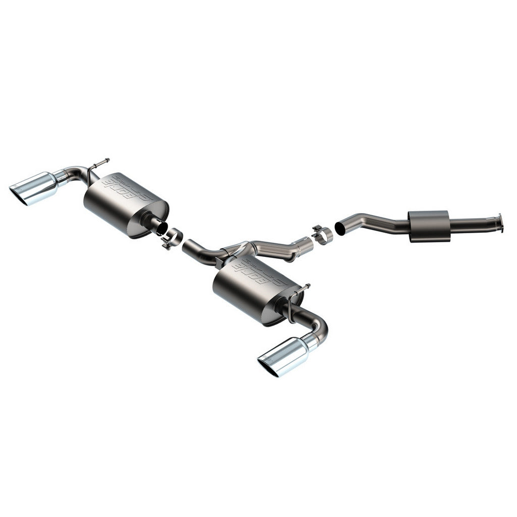 BORLA 141010 Exhaust System Cat-Back S-Type, 2.25\" (4\" Bright Chrome Tips) for TOYOTA RAV4 Hybrid 2.5L 2019–2025 Photo-0