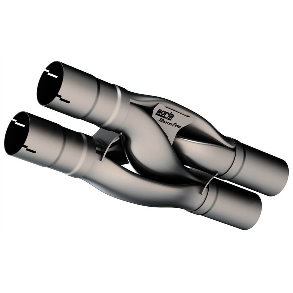 BORLA 60748 X-Pipe SwitchFire 2.75\", 3\" for FORD Mustang GT 2018-2024 / Dark Horse Photo-0
