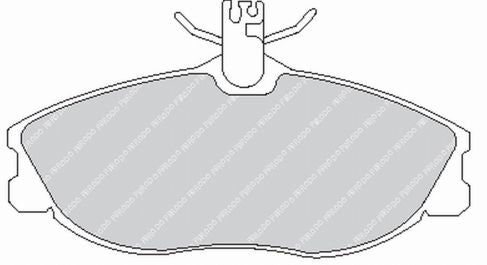 FERODO FCP1063H Front Brake Pads DS2500 for BMW 325i / 330i (E93) / PEUGEOT 406 / 607 Photo-0