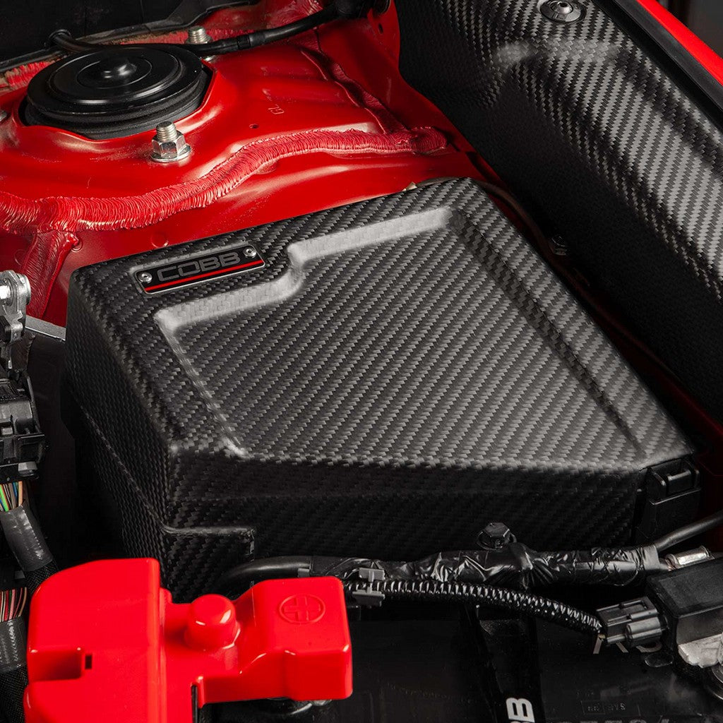 COBB 846665-Driver-RMC Fuse Cover Driver Side Redline (Carbon Fiber / Matte) for SUBARU WRX (VB) 2022- Photo-3