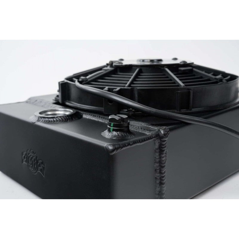 CSF 7065B Cooling Radiator KING COOLER for Drag Race Includes 9-inch SPAL Fan (black) Photo-3