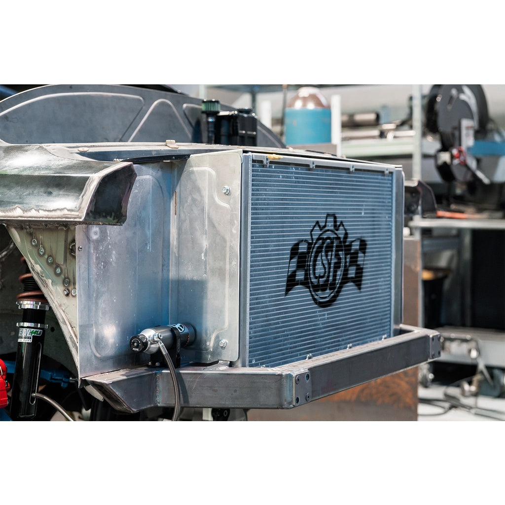 CSF 8374 Motorsport Dual-Pass Radiator with Shroud + 14" SPAL Brushless Fans and Harnesses Photo-20