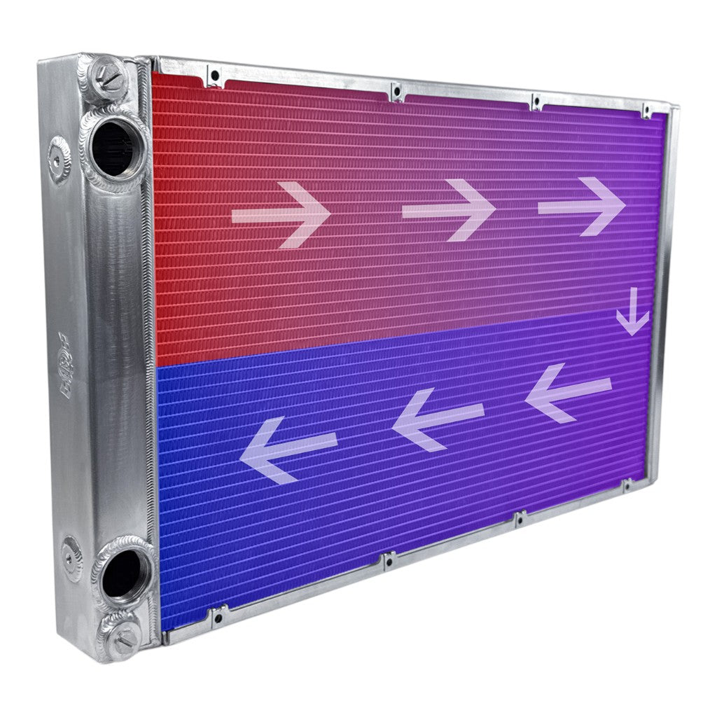 CSF 8374 Motorsport Dual-Pass Radiator with Shroud + 14" SPAL Brushless Fans and Harnesses Photo-14