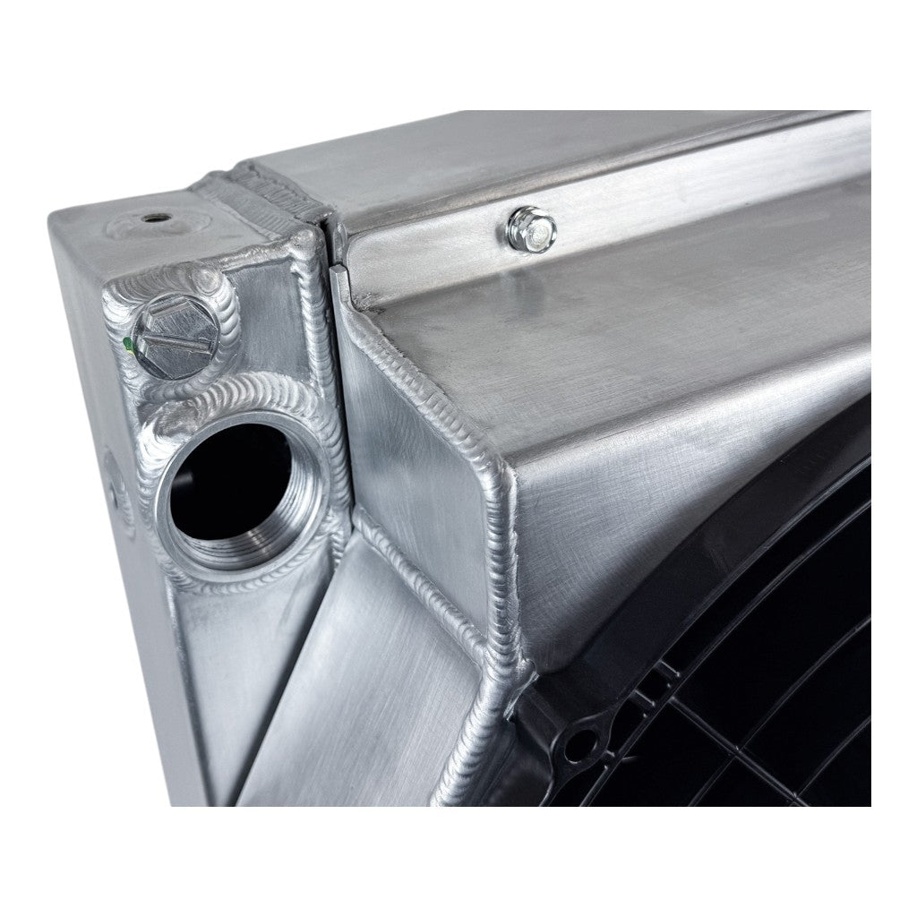 CSF 8374 Motorsport Dual-Pass Radiator with Shroud + 14" SPAL Brushless Fans and Harnesses Photo-6