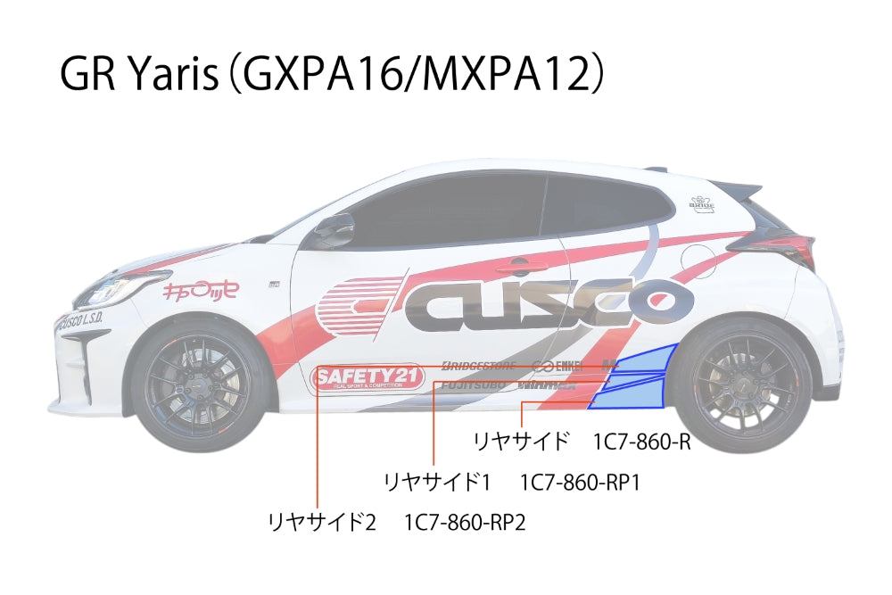 CUSCO 1C7 860 R Protection film rear side for TOYOTA Yaris GR (GXPA16) Photo-1