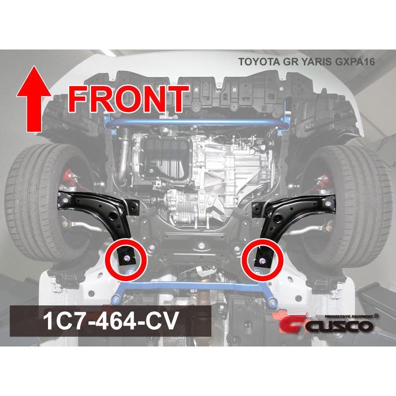 CUSCO 322 464 CV Lower arm bushes (front/rear side) for HONDA Integra Type R (DC5) Photo-1