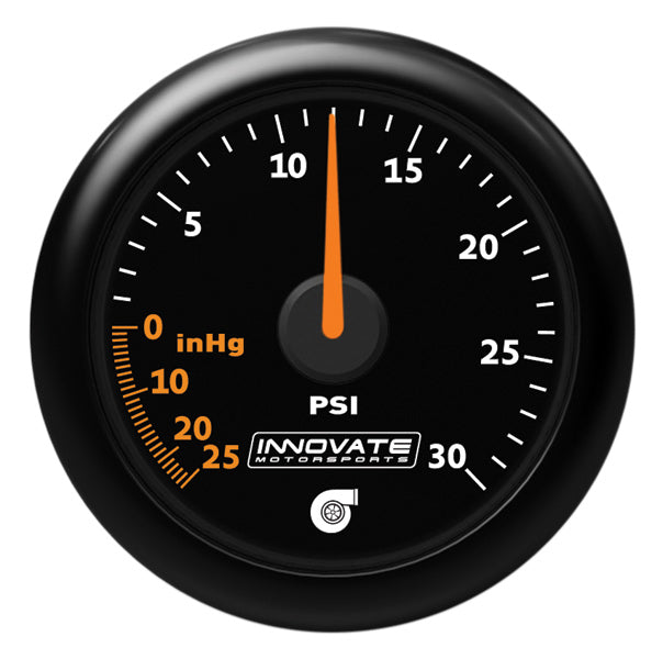 INNOVATE 39080 MTX Analog; 30 PSI Vacuum/Boost; Black Faceplate Gauge Kit Photo-0