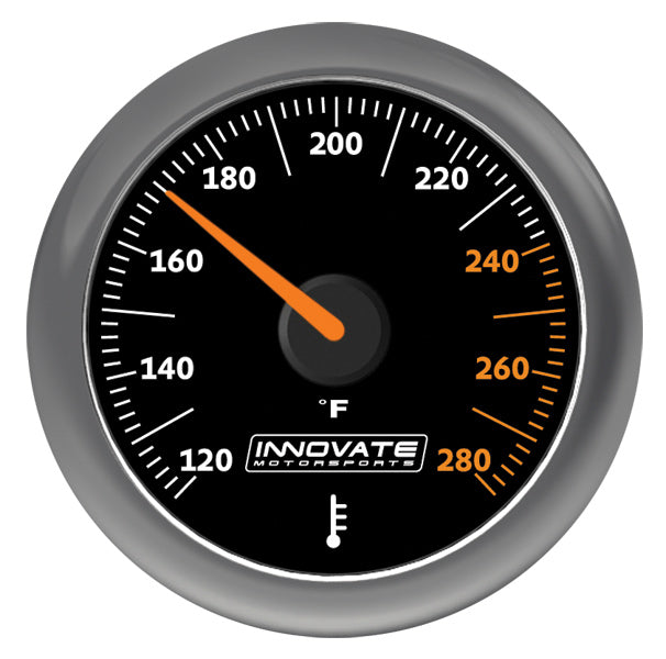 INNOVATE 38610 MTX Analog; Fluid Temp (oil; water; etc) Gauge Kit; Black Dial Photo-0