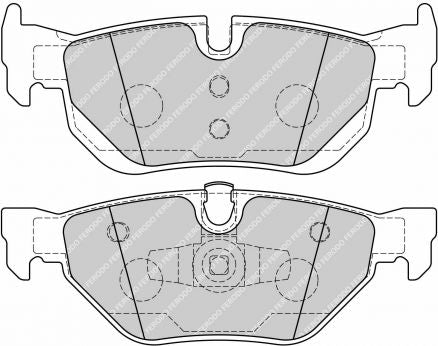 FERODO FCP1807H DS2500 Brake pads rear BMW E90/E91/E92 318/320/325/330 / E87 130i Photo-0