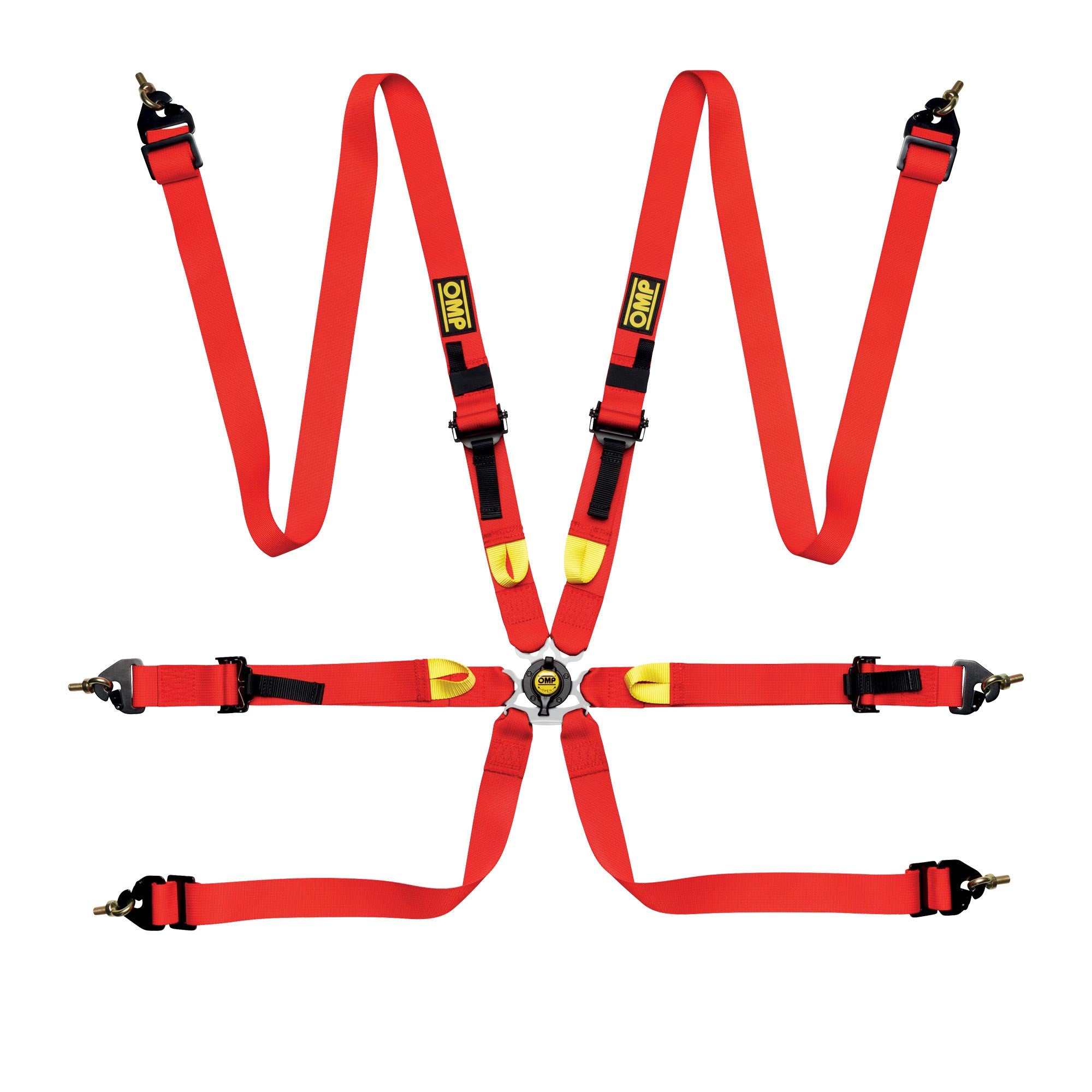 OMP DA0-0208-A01-061 (DA0208H061) Safety harness FIRST 2", 6 points, FIA 8853-2016, red Photo-0