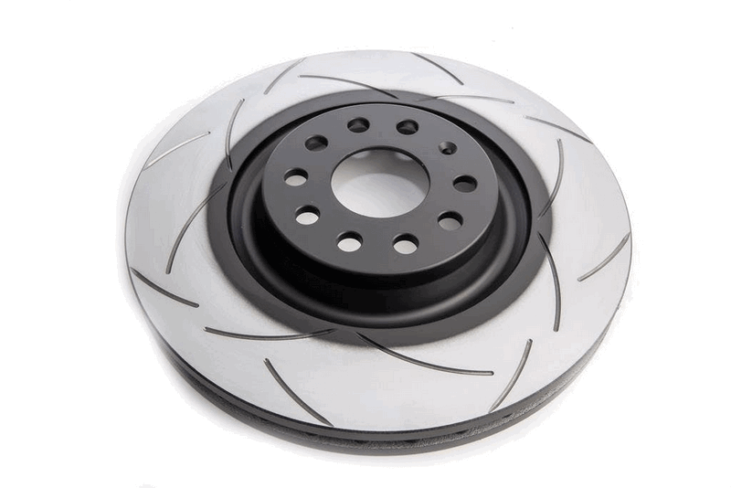 DBA 2830S Front brake disc T2 Street Series Slotted for AUDI A3 S3 quattro Hatchback / VW Golf R 2015-2019 Photo-0