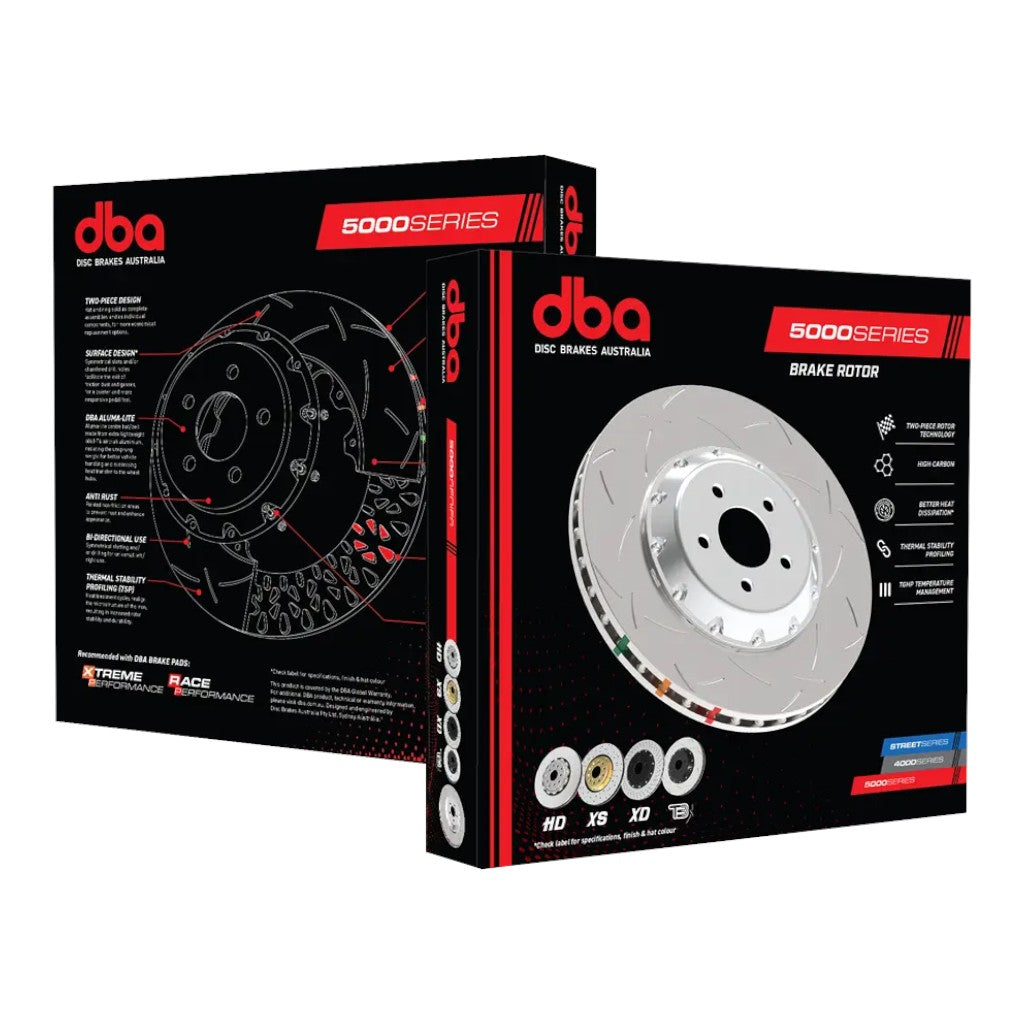 DBA 52379BLKLS Front Left Slotted Brake Disc 5000 Series T3 for NISSAN GT-R (R35) 2012+ Photo-1