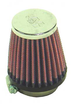 K&N RC-2290 UNIVERSAL Clamp-On Air Filter 1-9/16"FLG, 2-5/8"B, 2"T, 3"H Photo-0