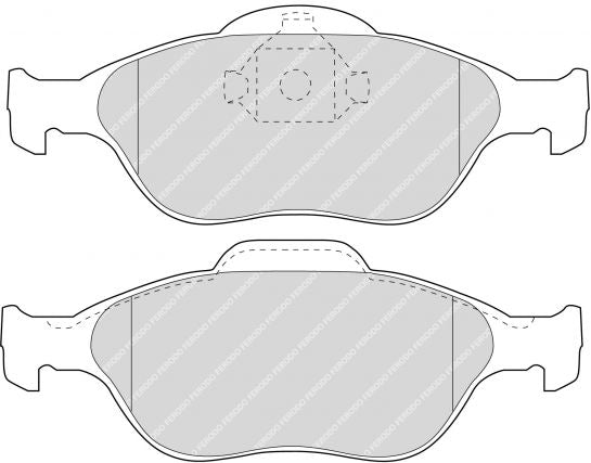 FERODO FCP1394H Front Brake Pads DS2500 for FORD Fiesta (Mk4 / Mk5) Photo-0