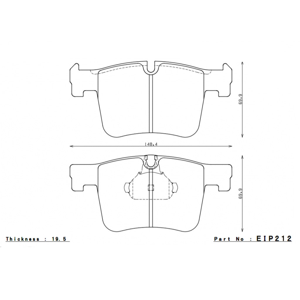 ENDLESS EIP212MA45B Front Brake Pads for BMW 328i / 330d (F30) 2012-2019 Photo-1