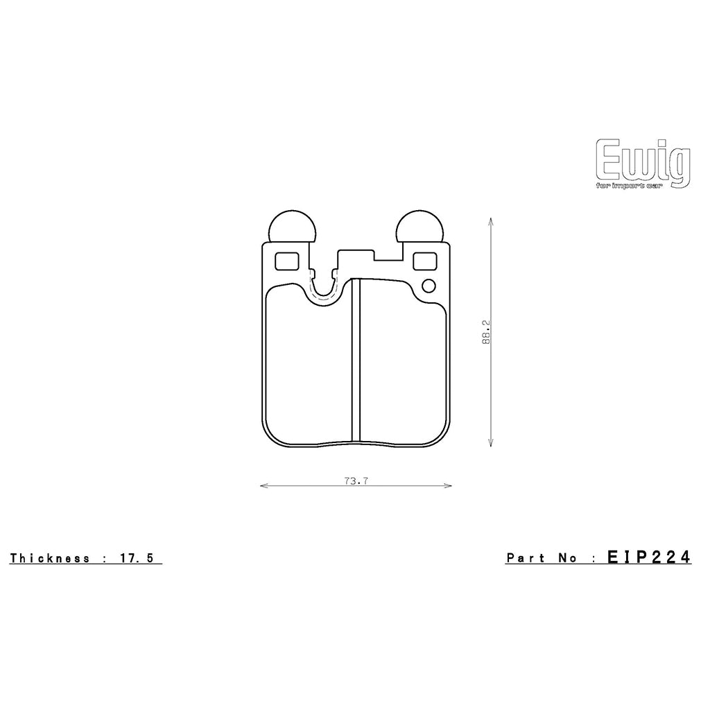 ENDLESS EIP224MA45B Rear Brake Pads MA45B for BMW M2 (F87) / M3 (F80) / M4 (F82) Photo-1