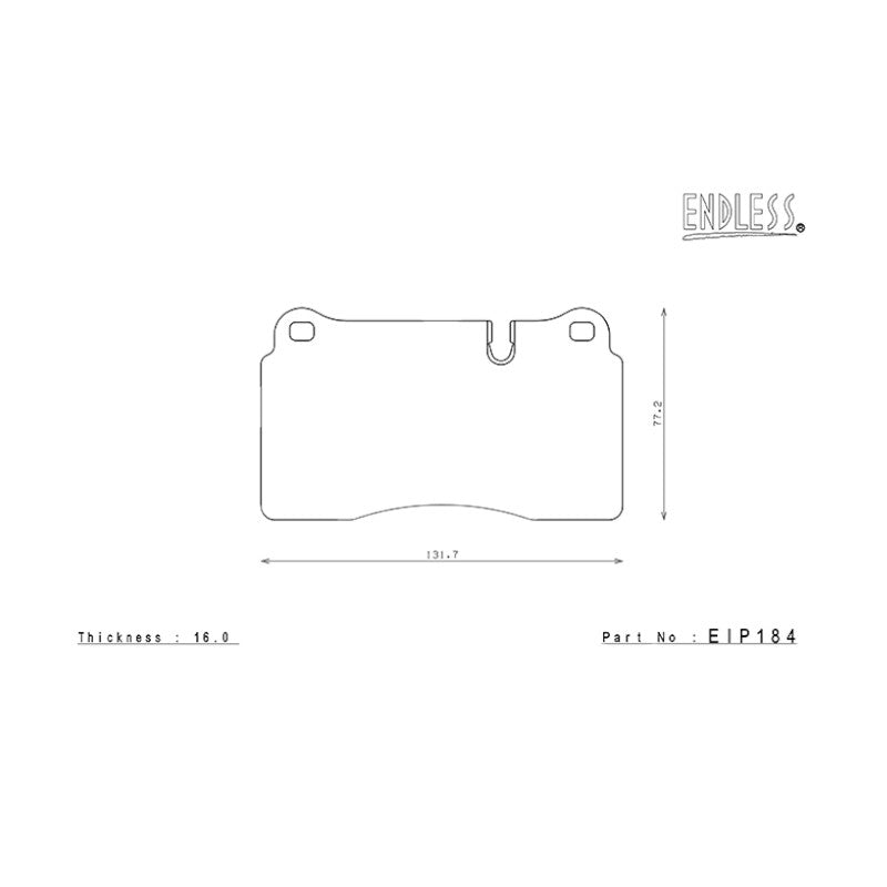 ENDLESS EIP184MA45B Rear Brake Pads for LAMBORGHINI Huracan / AUDI R8 Ceramic Brakes Photo-1