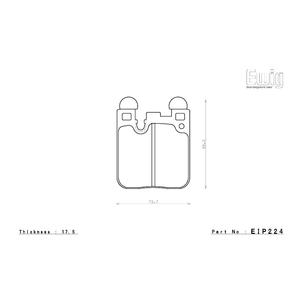 ENDLESS EIP224ME22 Rear Brake Pads ME22 for BMW M2 (F87) / M3 (F80) / M4 (F82) Photo-4