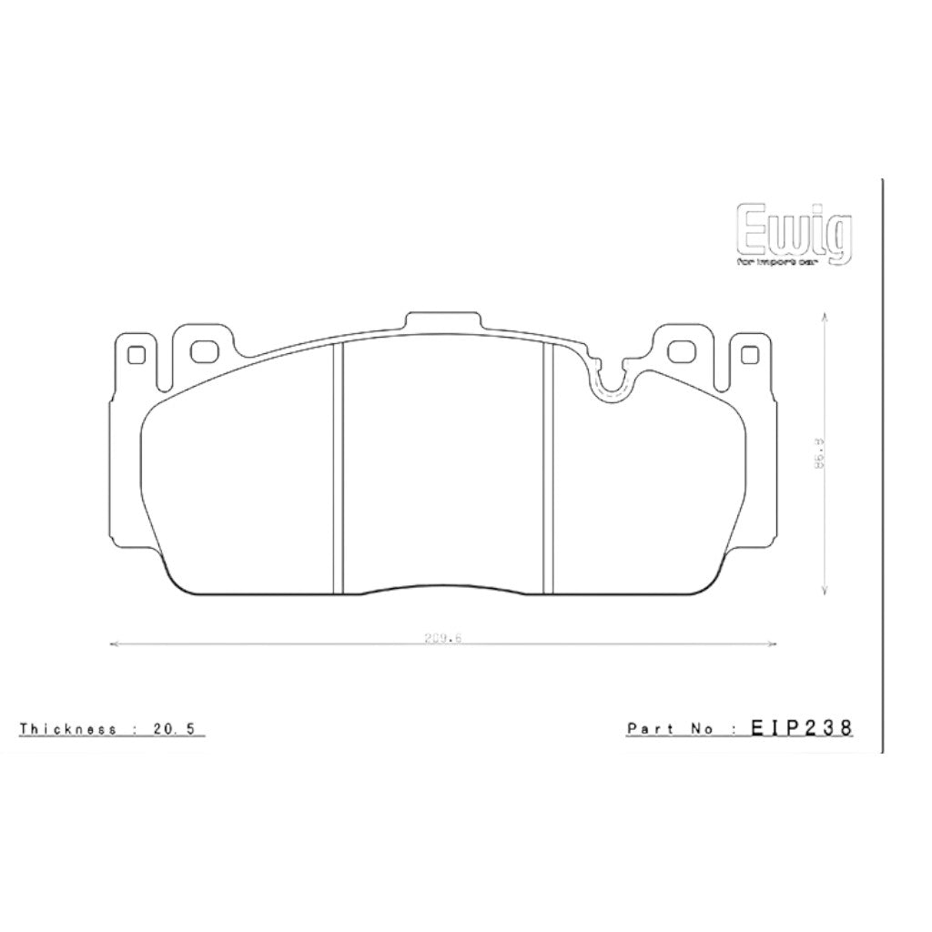 ENDLESS EIP238MX72 Front brake pads BMW M2 Competition, F80/F82 M3/M4 (CCM), F10 M5 Photo-1