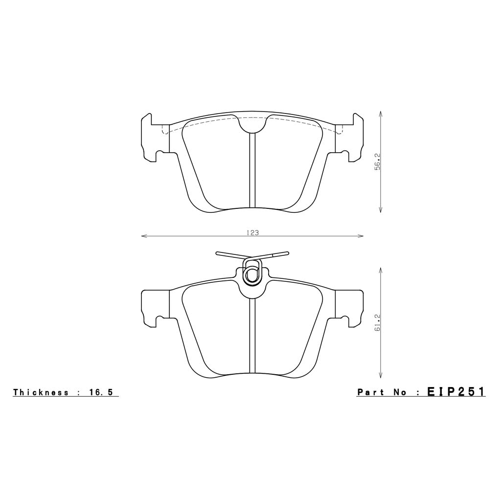 ENDLESS EIP251N35S Rear Brake Pads N35S for VW Golf R / Golf GTI Clubsport (MK7) Photo-1