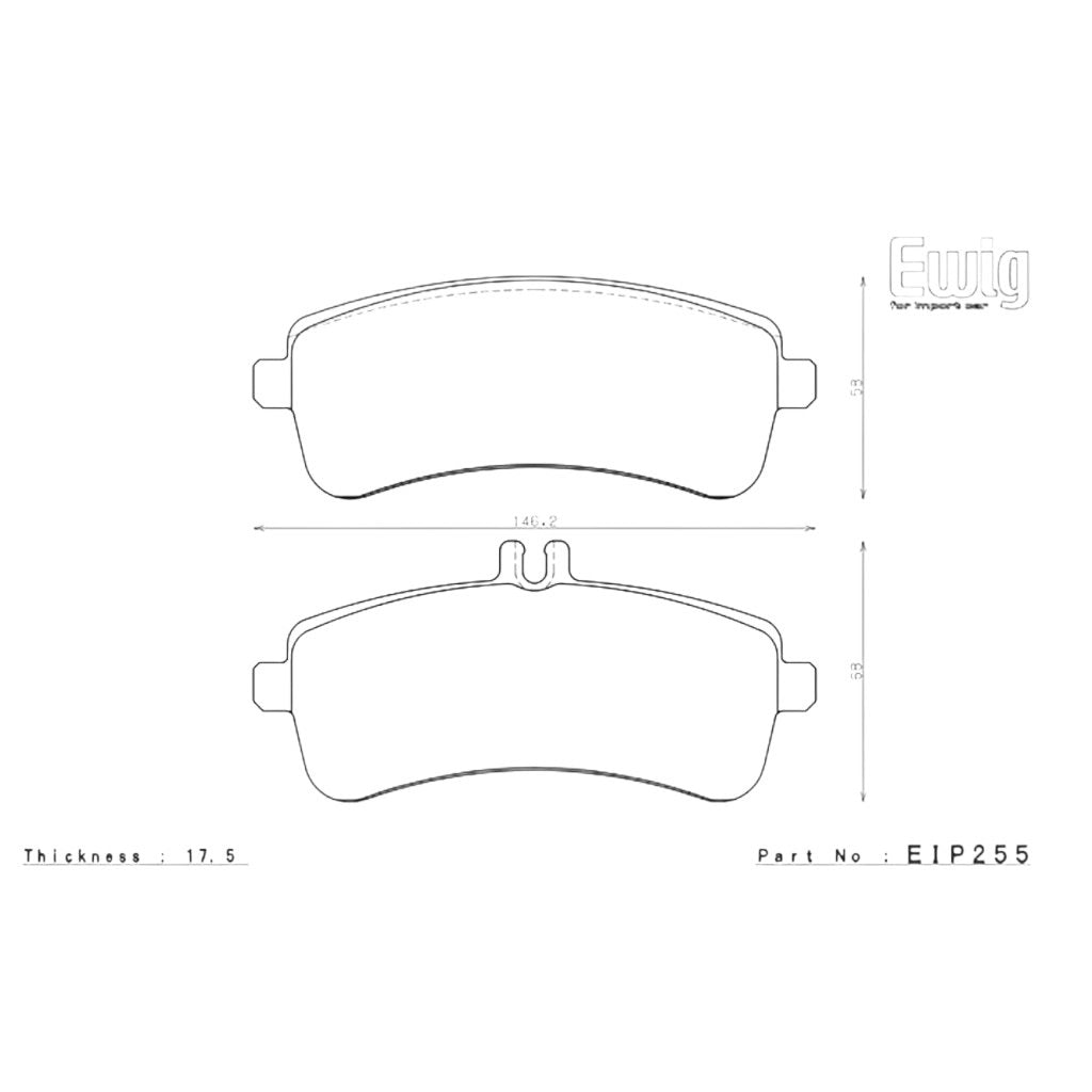 ENDLESS EIP255MX87 Rear Brake Pads MX87 Compound for MERCEDES-BENZ C63 AMG / C63 S AMG (W205)/S-Class S600/S63/S65 Long (W222) Photo-0