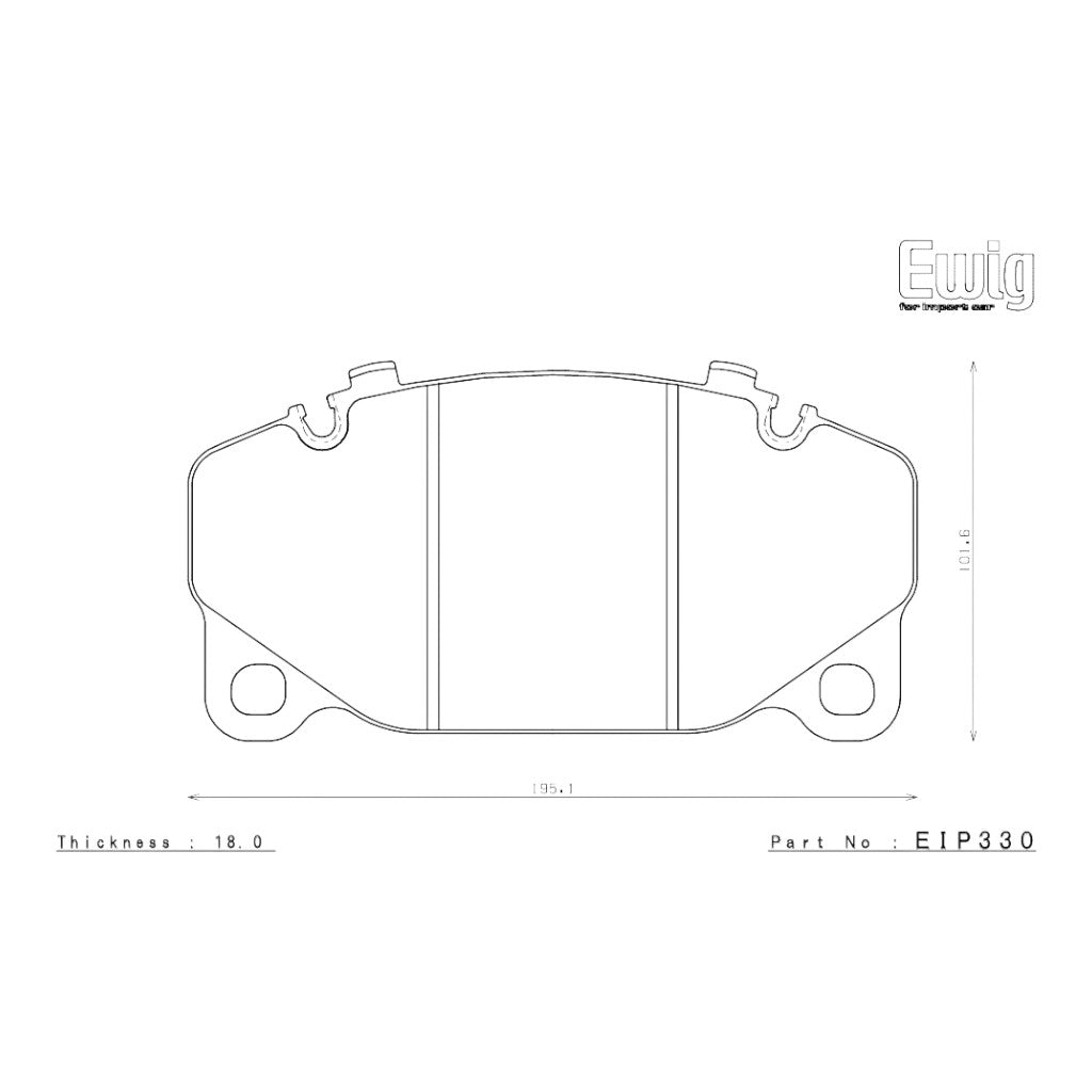 ENDLESS EIP330MX72PL Front Brake Pads for PORSCHE 911 Turbos S (992) Photo-1