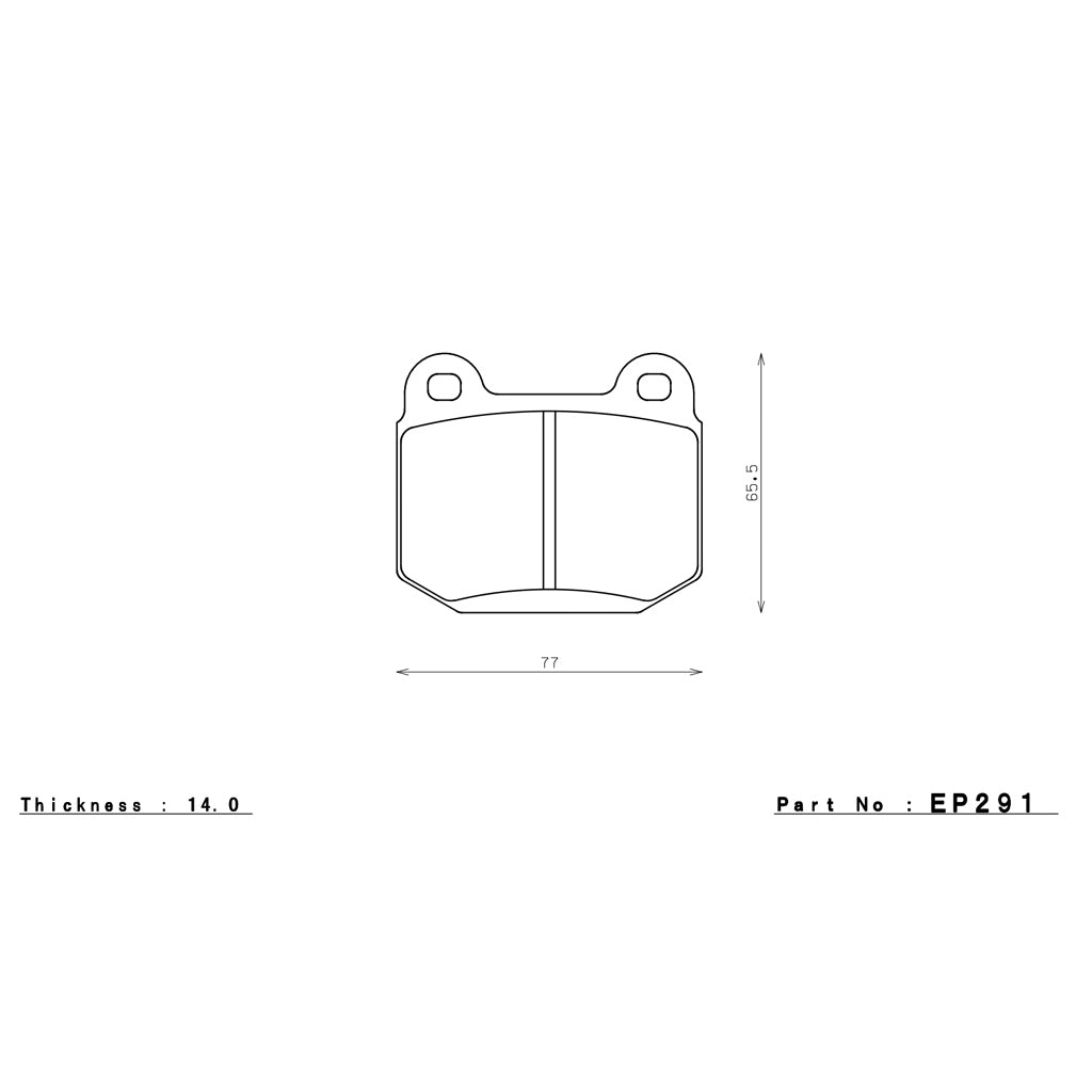 ENDLESS EP291MX72 Rear Brake Pads MX72 Compound for SUBARU Impreza WRX STI (GRB/GRF) / BRZ with Brembo Brakes Photo-2