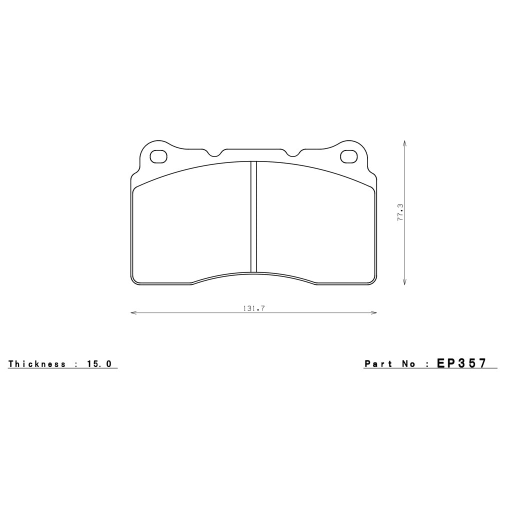 ENDLESS EP357MX72 Front Brake Pads for SUBARU WRX STI (VAB) / MITSUBISHI EVO X / HONDA Civic Type-R (FL5 / FK8) Photo-2