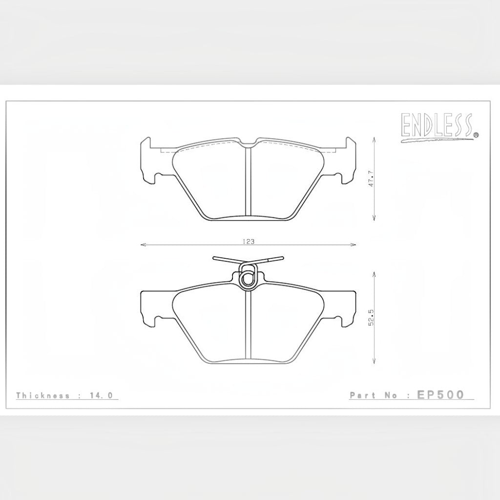 ENDLESS EP500N38SP Rear Brake Pads for SUBARU Levorg (VM4 EyeSight / VMG / VN5) Photo-1