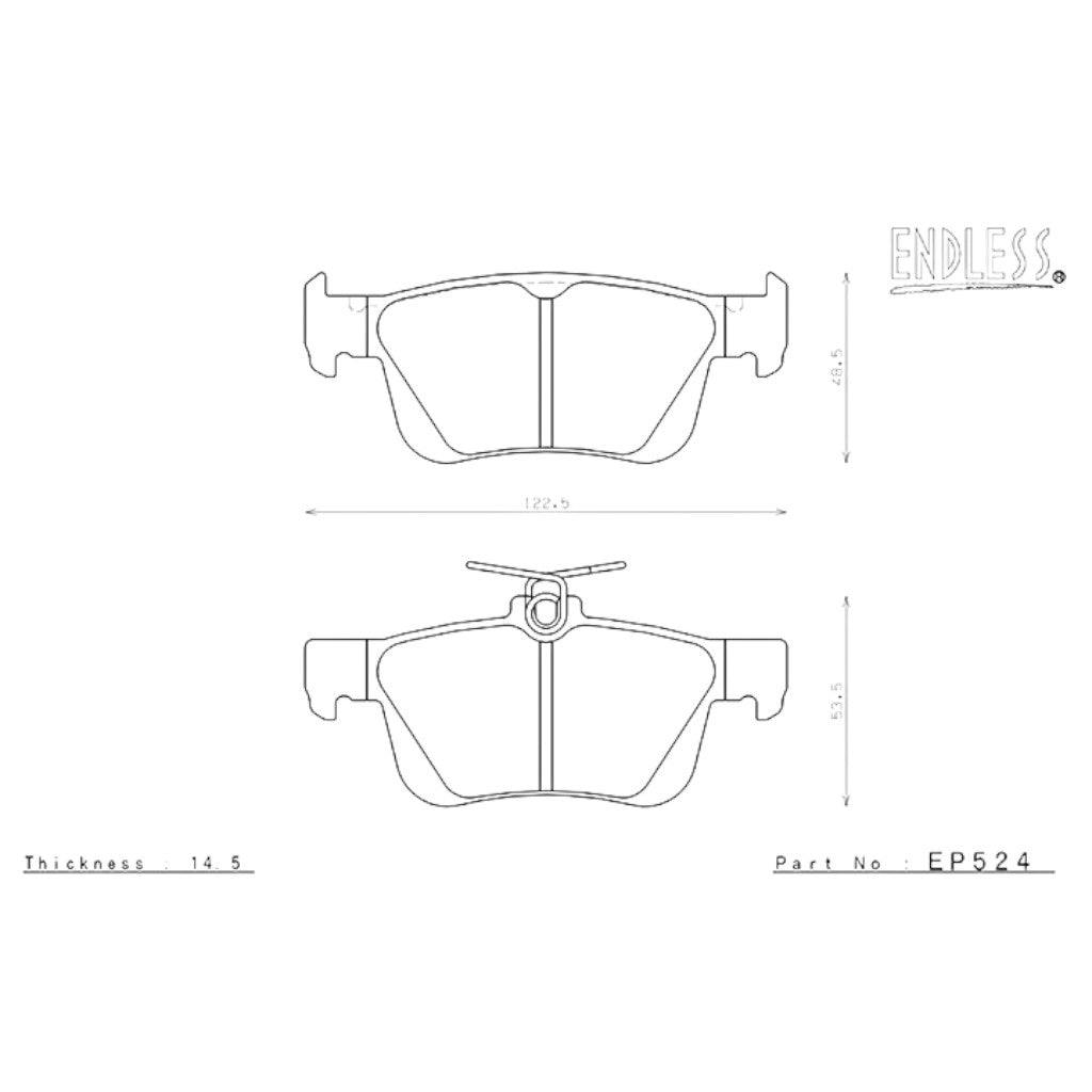 ENDLESS EP524MX72PL Rear Brake Pads for HONDA Civic Type R (FK8 / FL5) Photo-1