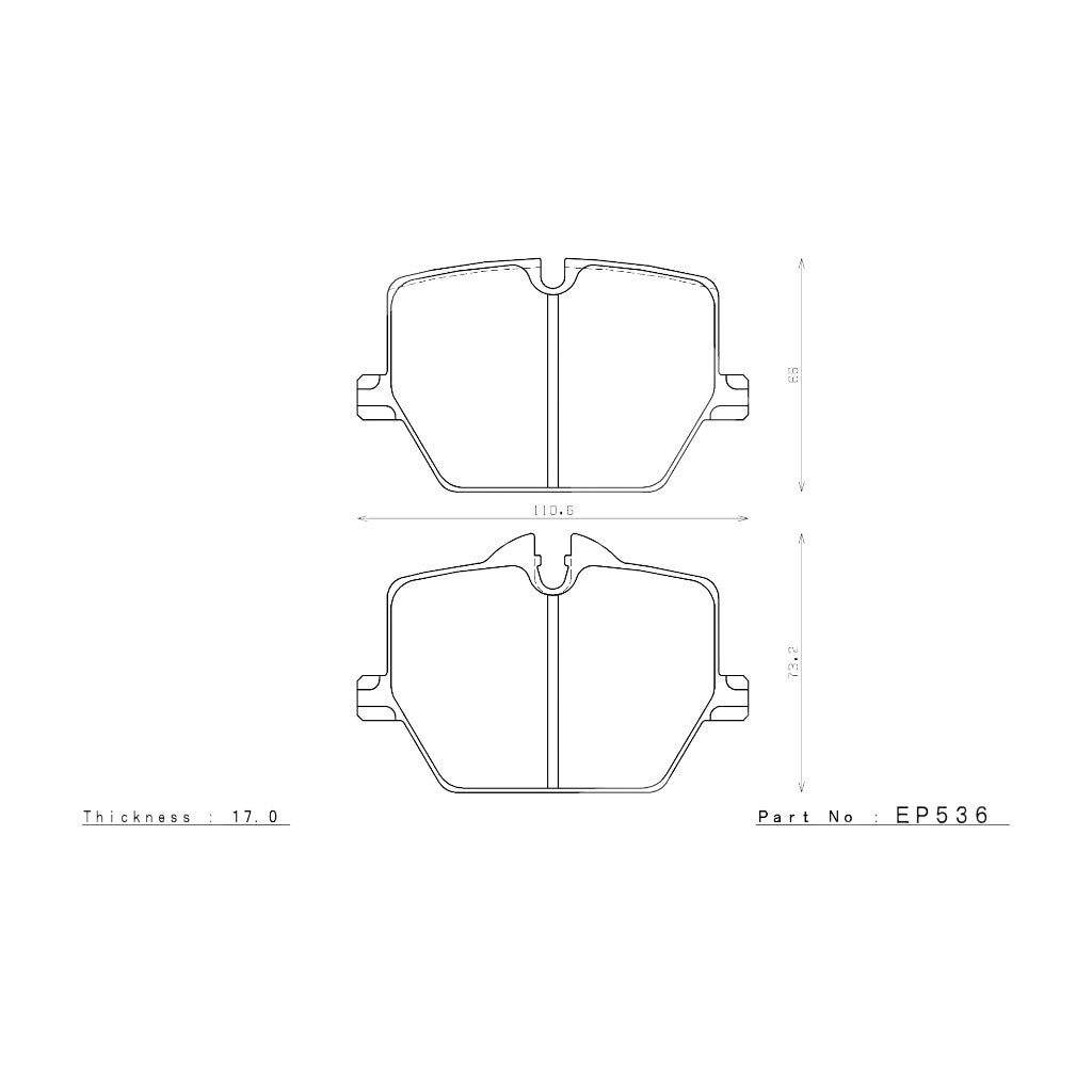 ENDLESS EP536MX72PL Rear Brake Pads MX72PLUS for TOYOTA GR Supra A90 Photo-1