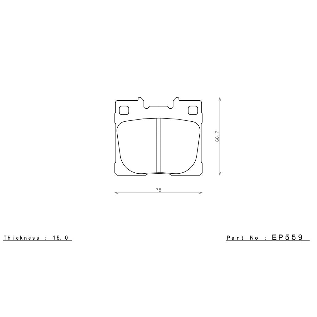 ENDLESS EP559ME20 Rear Brake Pads ME20 Compound for TOYOTA GR Yaris 2020+ Photo-1