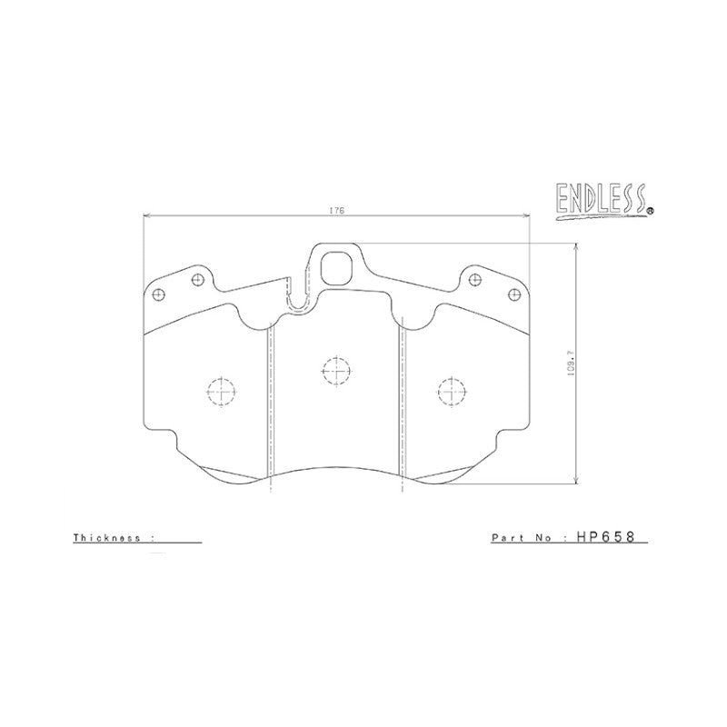 ENDLESS HP658MA45B Front Brake Pads for LAMBORGHINI Huracan / AUDI R8 / A8 Ceramic Brakes Photo-1