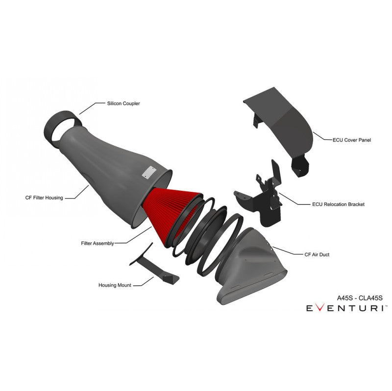 EVENTURI EVE-A45S-CF-INT Intake (Carbon) for MERCEDES-Benz A45S CLA45S AMG Photo-1