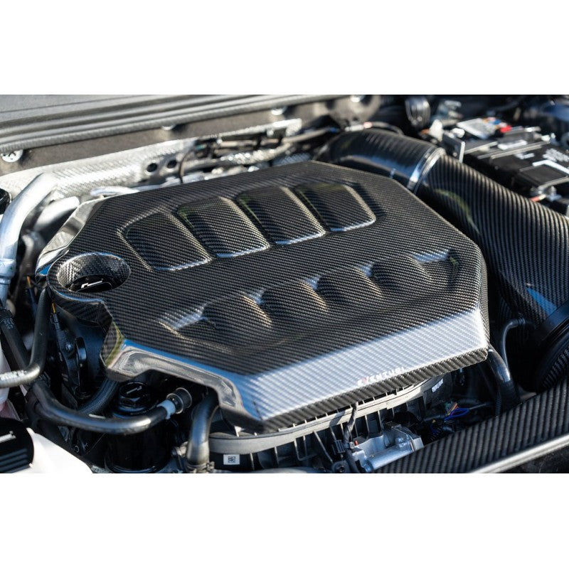 EVENTURI EVE-EA8884-CF-ENG Engine Cover (Carbon / Gloss Finish) for VW Golf (MK8) 2019- Photo-3