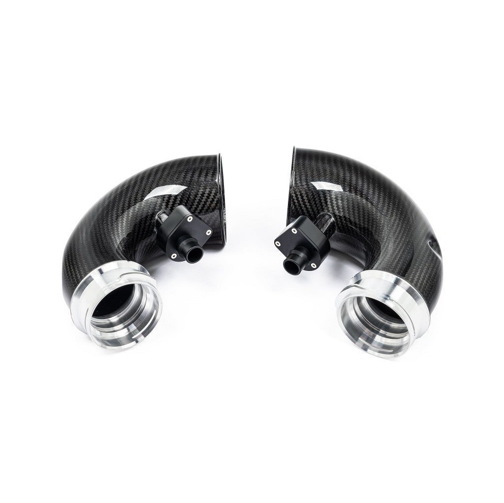 EVENTURI EVE-X56M-CHG Turbo Inlets (carbon) for BMW X5M (F95) Pre-LCI / X6M (F96) Pre-LCI / XM (G09) Photo-0