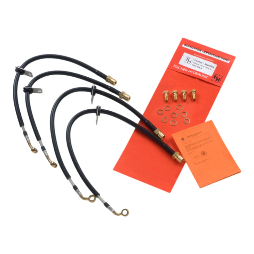 FISCHER TO118-4 Braided Brake Line Kit for TOYOTA GR Yaris 2020+ Photo-0