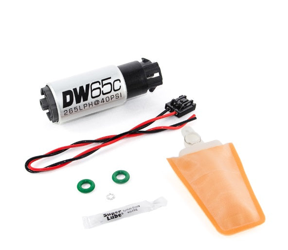 DEATSCHWERKS 9-652-1006 DW65C series, 265lph compact fuel pump w/mounting clips w/Install kit for Photo-0