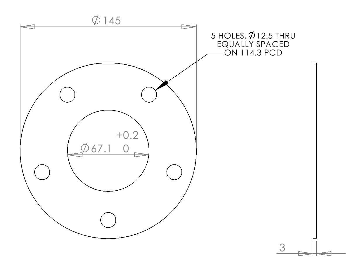 FORGE FMWS01-3 3mm Wheel Spacer for HYUNDAI i30N 2021/ Elantra N 2022/ Kona N Photo-1