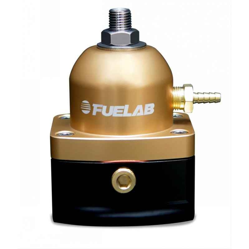 FUELAB 51506-5-L-E Fuel Pressure Regulator EFI (25-90 psi, 6AN-In, 6AN-Out) Gold Photo-0