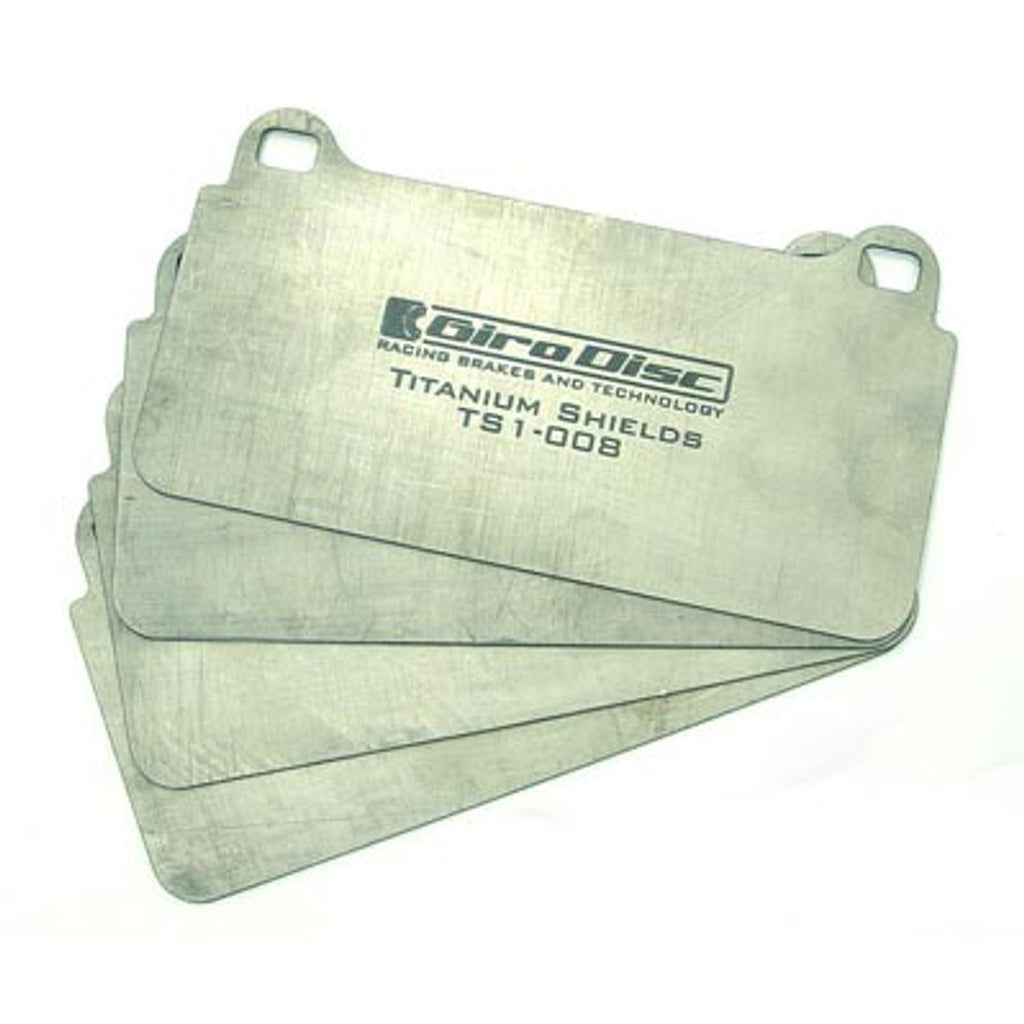 GIRODISC TS-0991-4 Front Pad Shields 6-Piston Caliper (Titanium) for PORSCHE 911 GT2 / GT3 / Turbo (996 / 997) Photo-0