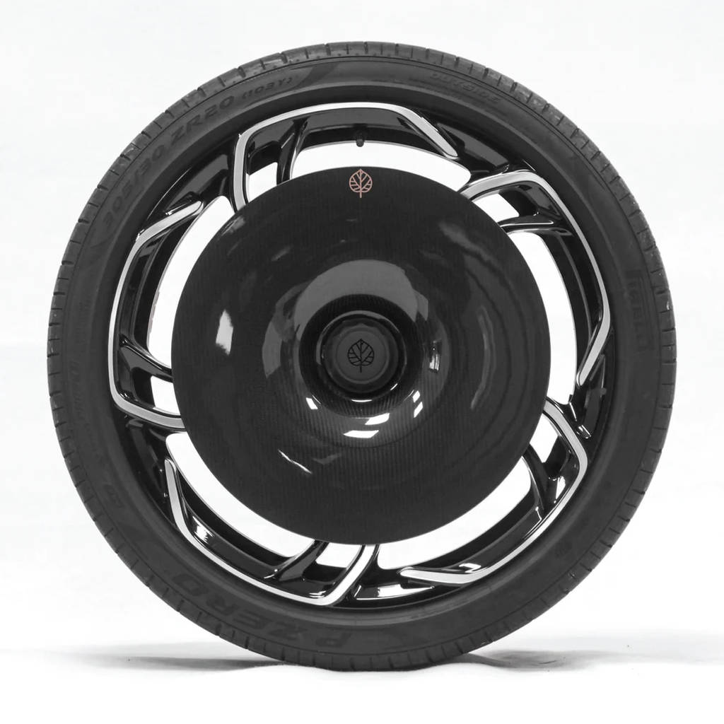 GOLD LEAF TFEVO-MCL750S-GL Wheel Covers Turbo Fan EVO (Carbon / Gloss) for MCLAREN 750S OEM Wheels Photo-1